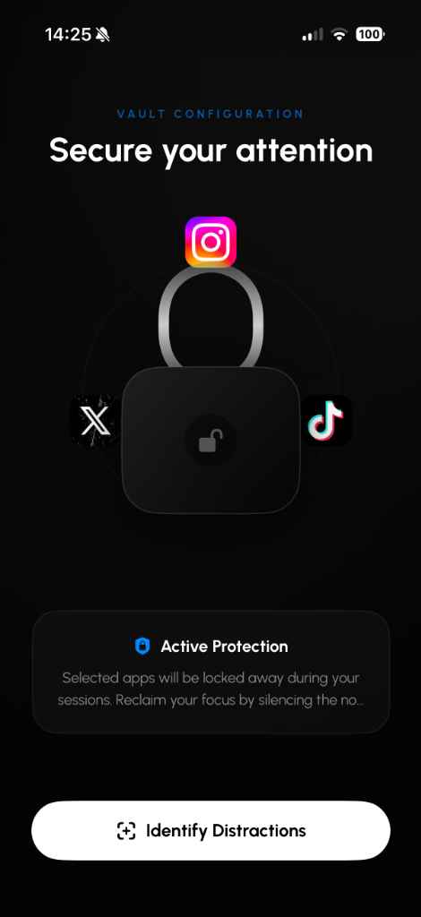 Vault Active Protection Setup screen